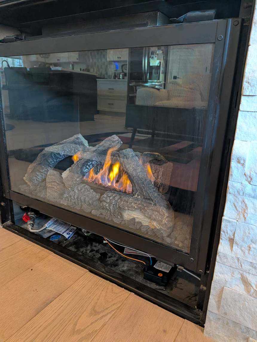 Gas fireplace repaired by Chimney Knight in Murray, Utah